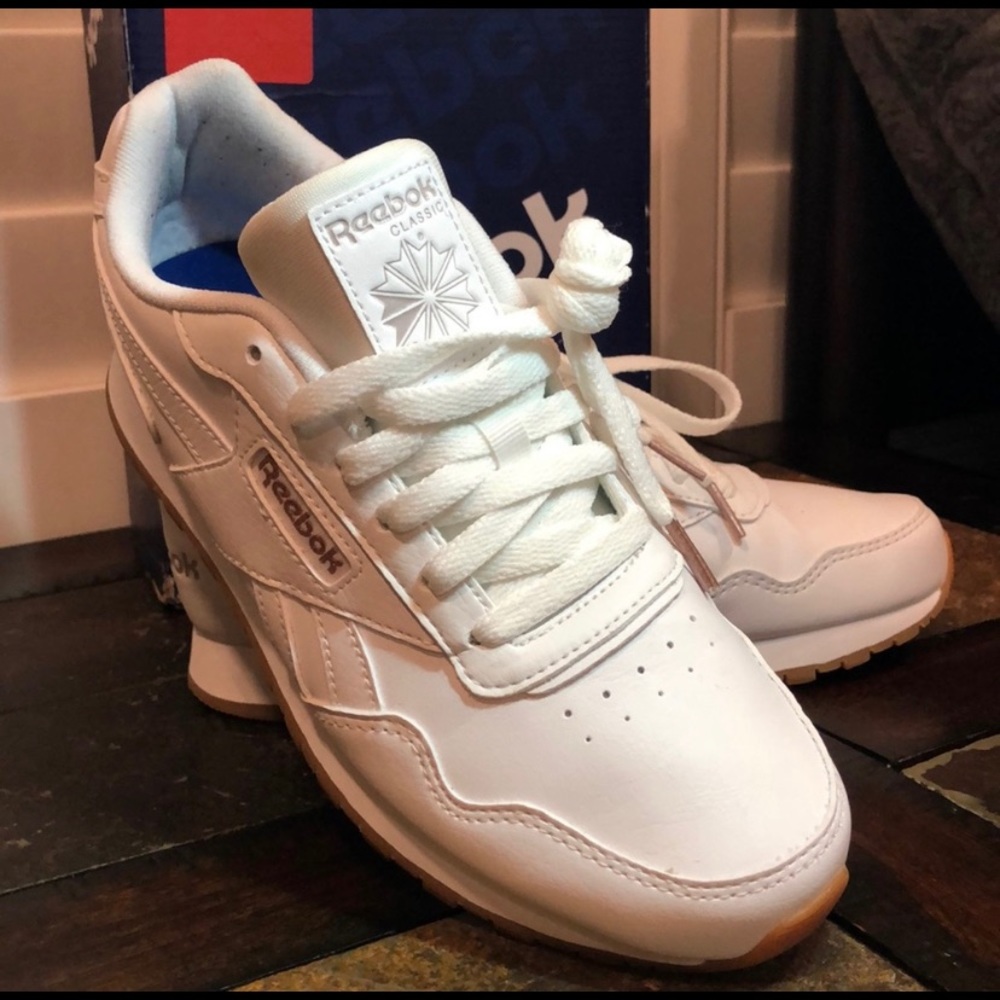 White Classic Reebok’s.